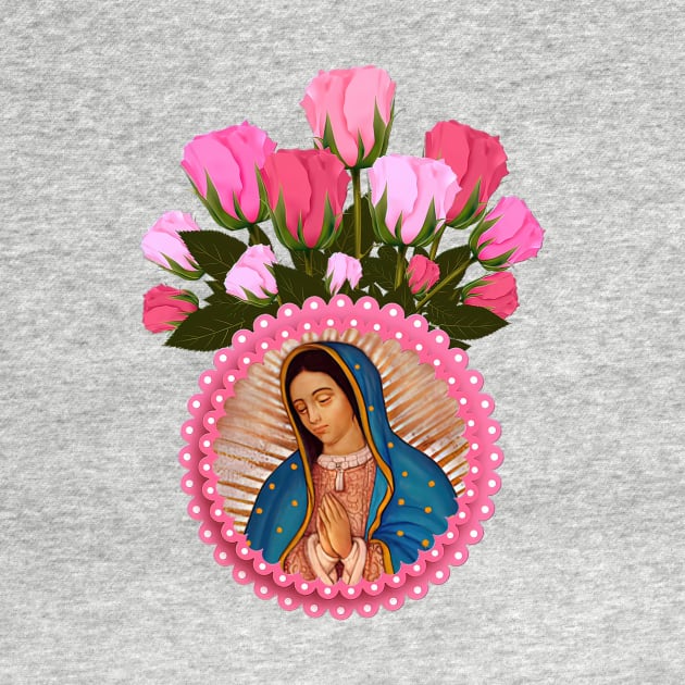 Our Lady of Guadalupe Pink Roses by hispanicworld